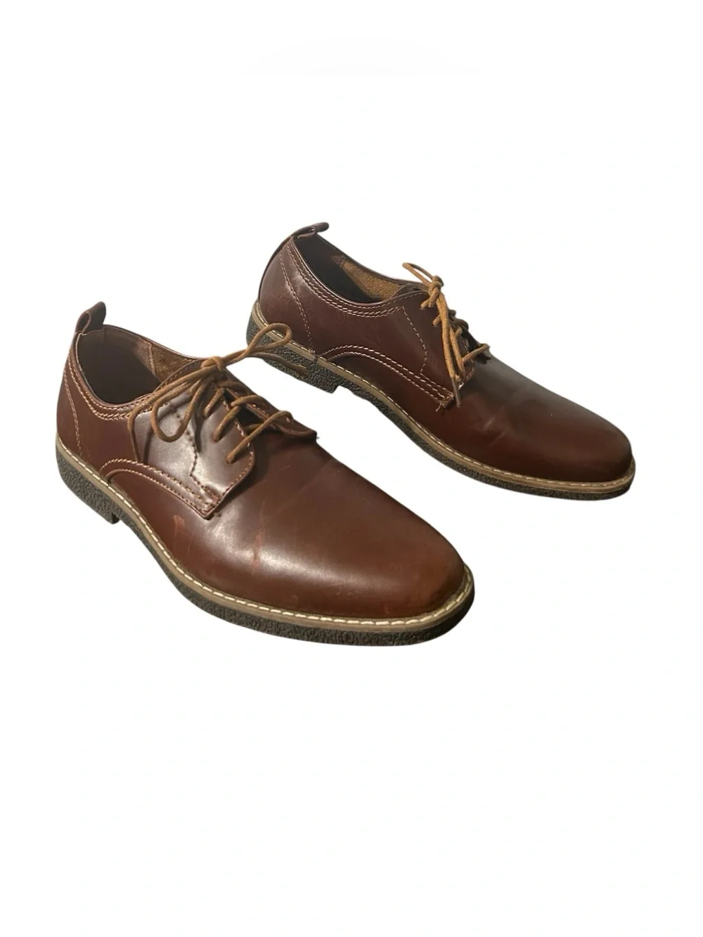 Deer Stags Boys' Zander Lace-up Dress Comfort Brown/Dark Brown - 5 1/2 Big Kid
